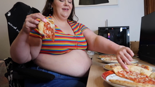 Devouring 4 pizzas w 2024 comparison.mp4
