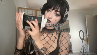 goth clown ASMR, ear massage (licking too!), touching my body all over for you, and saying dirty things ;).mp4