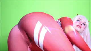 Claire Moon - Zero Two Uses Double Ended Dildo In Ass.mp4