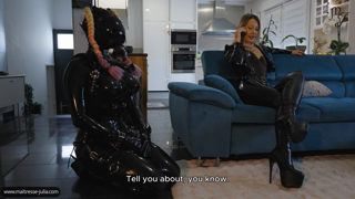 My Husband Sissified Become A Female Latex Slave Doll Pegged.mp4