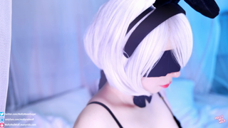 MollyRedWolf - Nier Automata. BunnyGirl. 4K. 2 Cumshot - Man.mp4