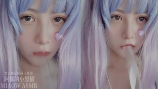 💙944，Blue 吸管xi 3dio 双耳分层binaural【MIAOW ASMR阿郁的小黑猫】18min丨阿郁的小黑猫丨爱发电.mp4