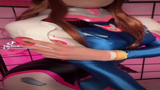 219 Tiktoker Cosplay D.Va From Overwatch Vertical 4K.mp4