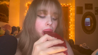 ASMR - Sucking on a Giant Gummy Worm-816432058.mp4