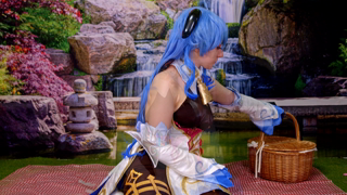 Clueless Ganyu Dresses In A Cow Bikini And Services You.mp4
