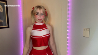 lewdestbunnie - cheerleader stretches with magic cum - ManyVids.mp4
