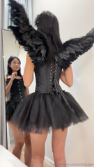 Silvia Lee - Black Angel Wings Dildo.mp4
