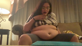58423317_feet-request-wearing-a-tight-outfit-stuffing-on-chocolate_0.mp4