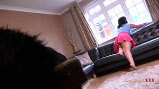 POV  Caught Spying And Looking Up Montse's Skirt While She Cleans.mp4