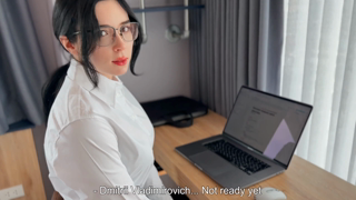 407 Horny Secretary Sucks and Fucks Bosss Dick to Cum in Mouth_1080p.mp4