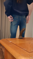 Petite Femboy Finds Girlfriend's BBC Dildo and Rides until Orgasm_Jenn Slim_1080p.mp4